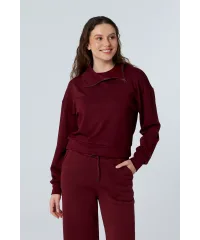 TARA BORDO FERMUAR DETAYLI SWEATSHIRT