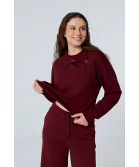 TARA BORDO FERMUAR DETAYLI SWEATSHIRT