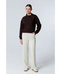TARA KAHVERENGİ FERMUAR DETAYLI SWEATSHIRT