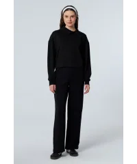 TARA SİYAH FERMUAR DETAYLI SWEATSHIRT