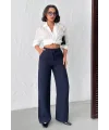 NOVA LACİVERT MÜSLİN PANTOLON