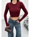 FESTA BORDO UZUN KOLLU CROP BLUZ