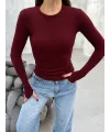 MORA BORDO PARMAK DETAYLI BLUZ