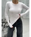 VERİTE BEYAZ PAMUKLU UZUN KOLLU BLUZ