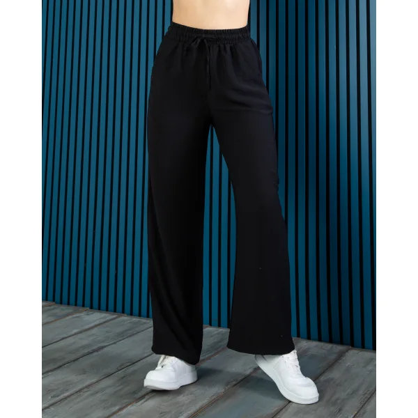 NEPAL SİYAH KETEN YAZLIK PANTOLON