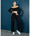NEPAL SİYAH KETEN YAZLIK PANTOLON