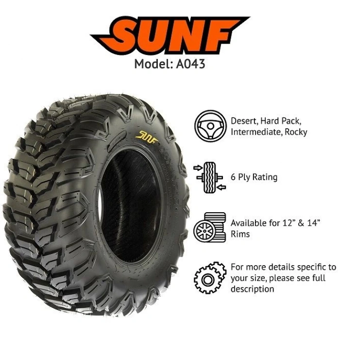 26x11R12 Sunf A043 All Trail 6PR Atv-Utv Arka Lastiği