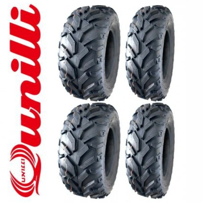 25x8-12 25x10-12 Unilli AC735 6 Kat Atv Ön Arka Takım Lastik