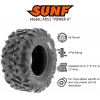 22X10-10 SunF A051 Power II 6Kat Atv Arka Lastiği