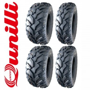 25x8-12 25x10-12 Unilli AC735 6 Kat Atv Ön Arka Takım Lastik