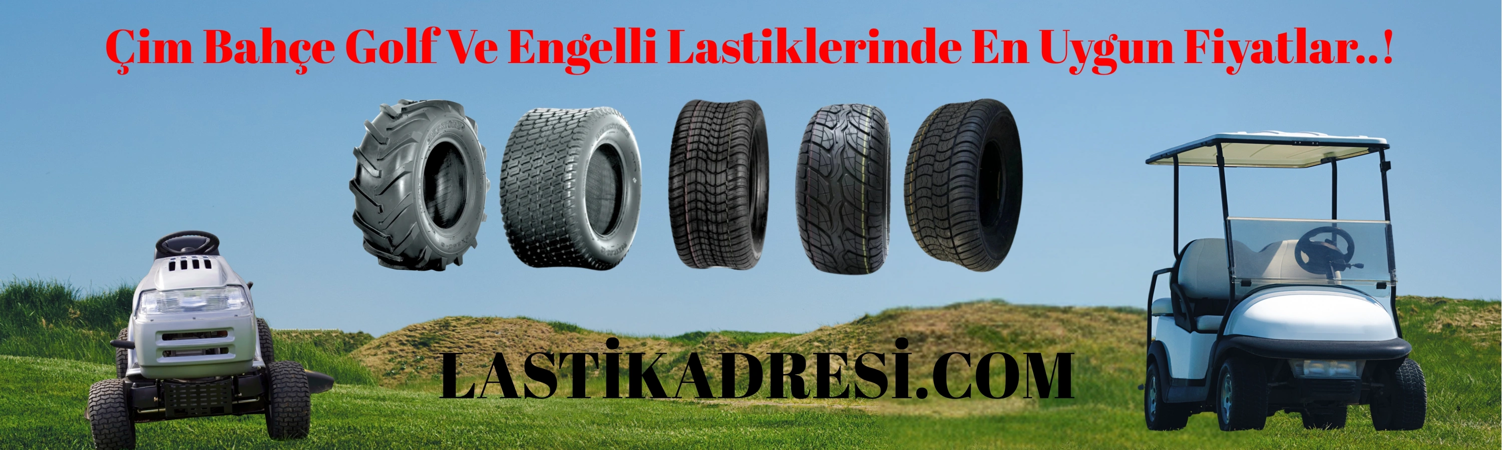 Çim Bahçe Golf Engelli Lastikleri