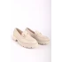 TOKA DETAY DERİ LOAFER KREM