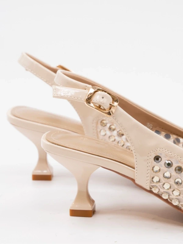 TAŞ DETAY FİLE TOPUKLU GOLD