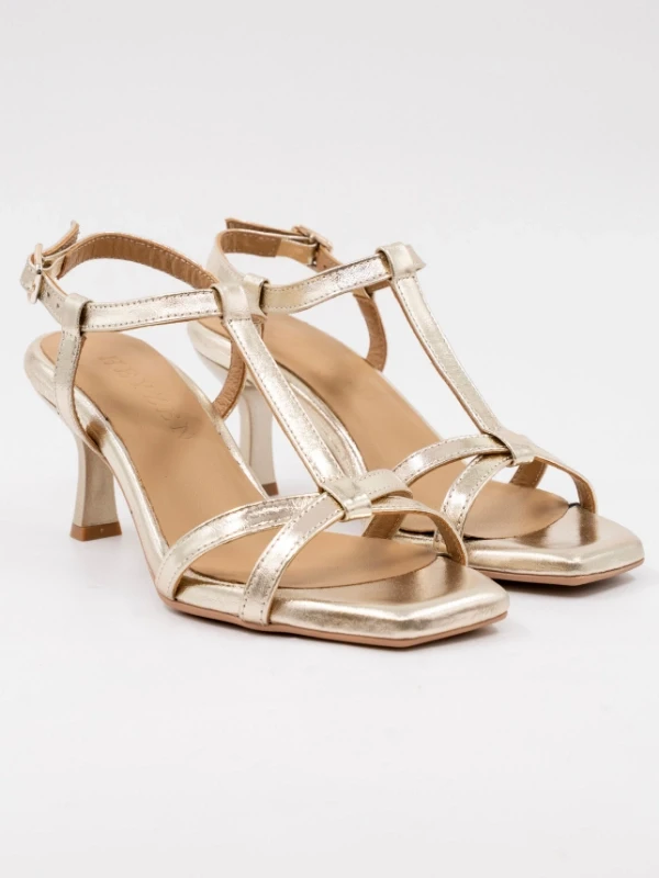 RUGAN DERİ TOPUKLU SANDALET DORE