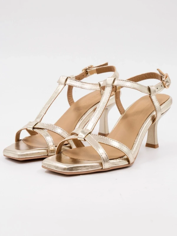 RUGAN DERİ TOPUKLU SANDALET DORE