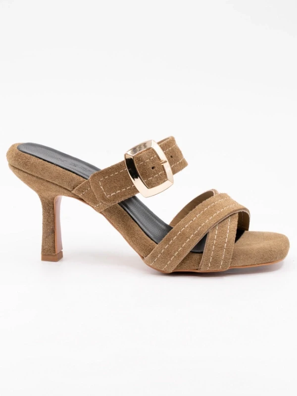 SÜET DERİ TOPUKLU TERLİK YAĞ YEŞİLİ