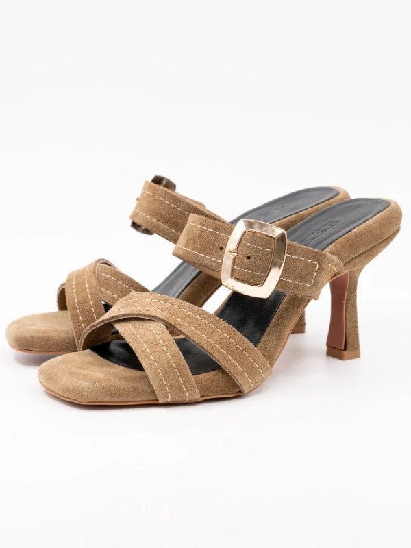 SÜET DERİ TOPUKLU TERLİK YAĞ YEŞİLİ