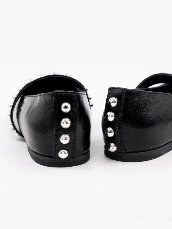 TROK DETAY DERİ BABET SİYAH