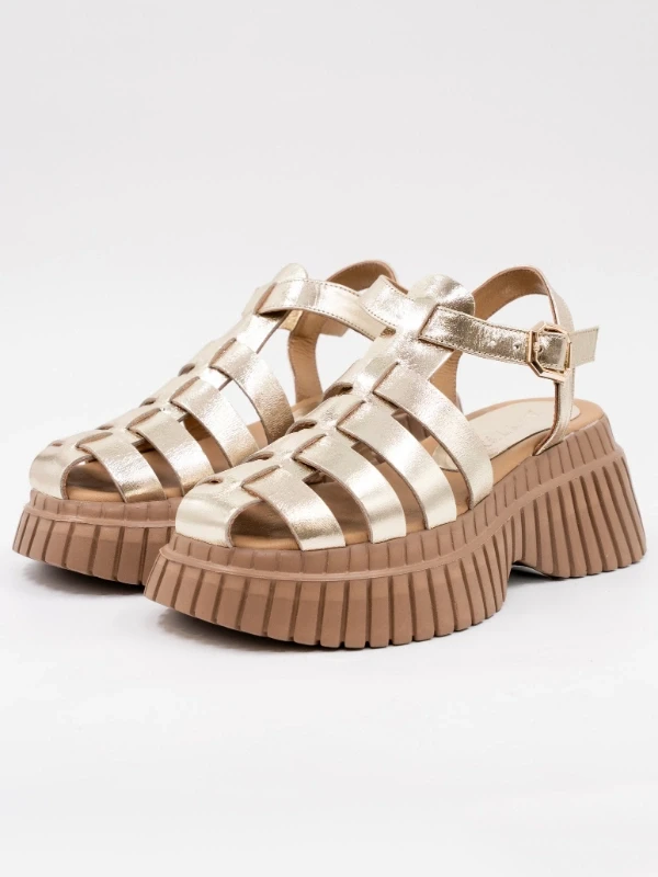 KALIN TOPUKLU DERİ SANDALET DORE