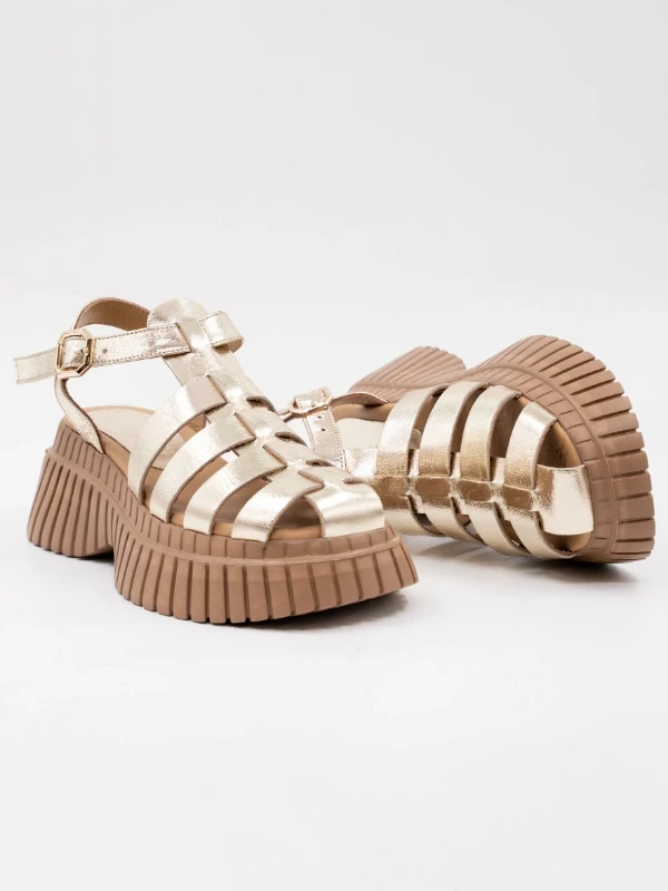 KALIN TOPUKLU DERİ SANDALET DORE