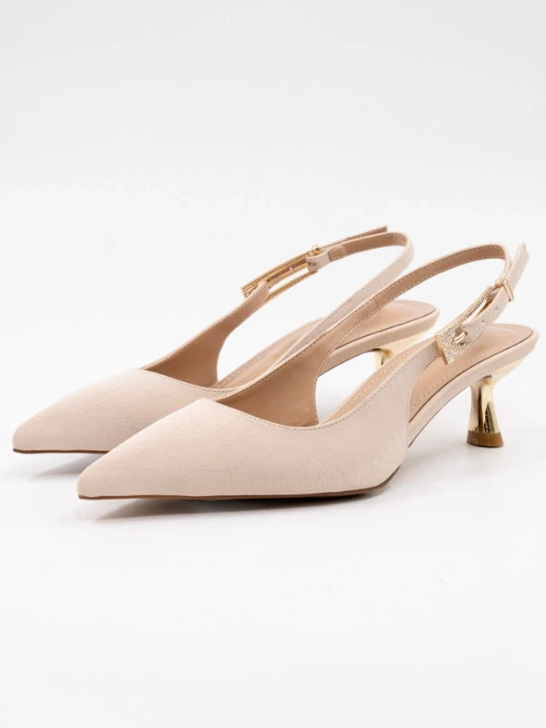 İTHAL KUMAŞ MİNİ TOPUKLU BEJ