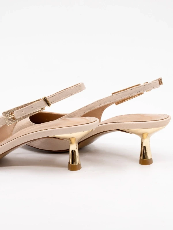 İTHAL KUMAŞ MİNİ TOPUKLU BEJ