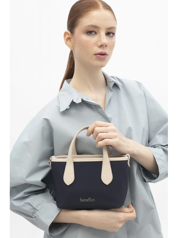 United Colors Of Benetton Kadın Çanta LACİVERT-BEJ