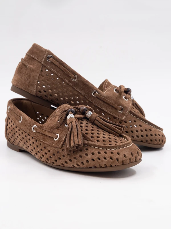 PÜSKÜL DETAY SÜET DERİ BABET SİGARO