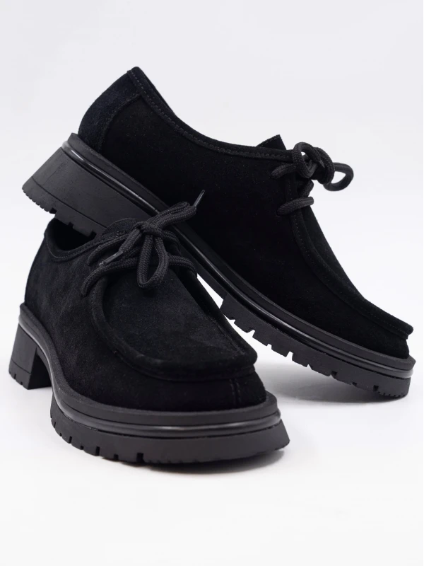 SÜET DERİ LOAFER SİYAH