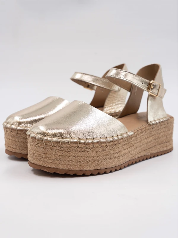 Hasır Taban Deri Sandalet DORE