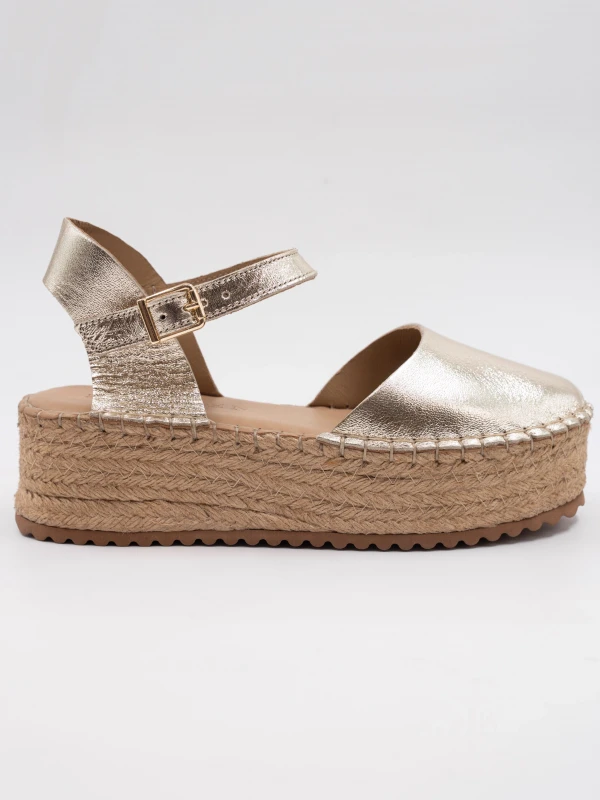 Hasır Taban Deri Sandalet DORE