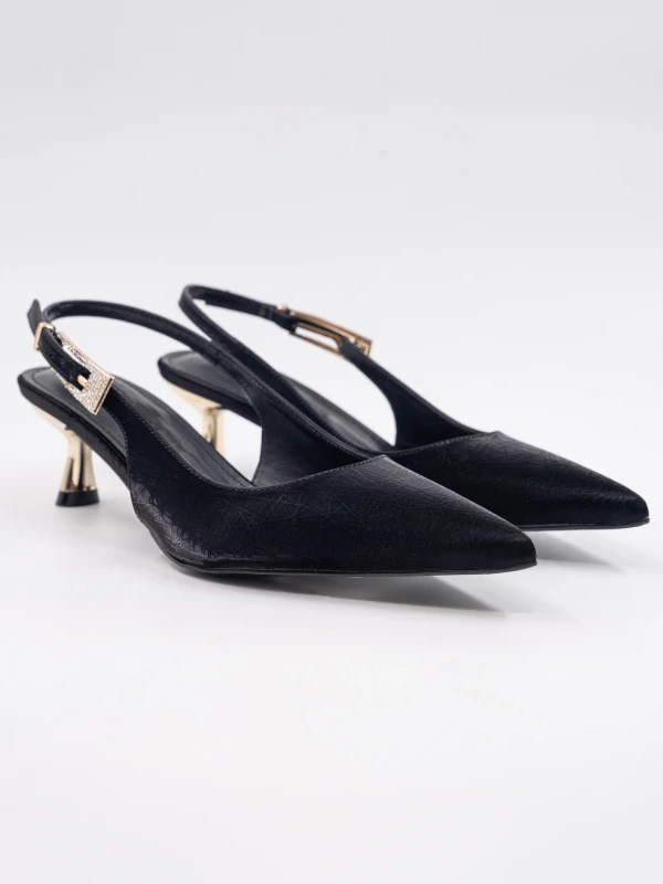 İTHAL KUMAŞ MİNİ TOPUKLU SİYAH