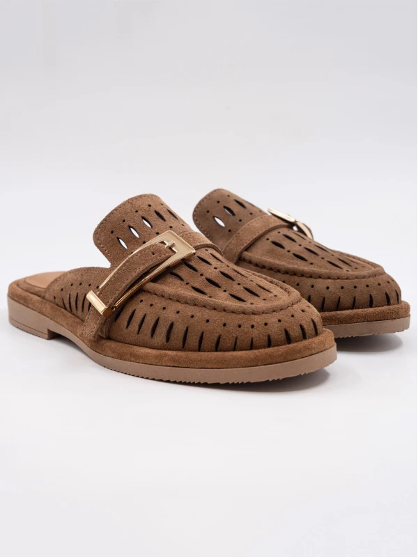 GOLD TOKA DETAY SÜET DERİ TERLİK SİGARO