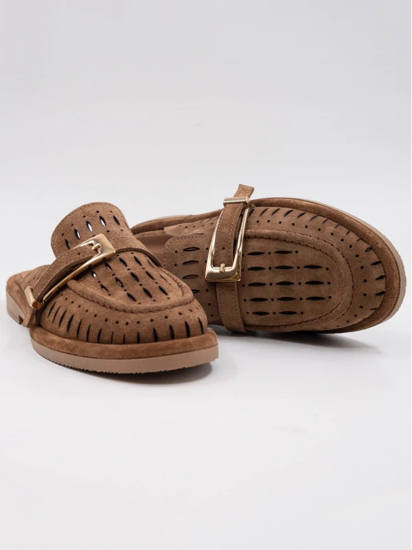 GOLD TOKA DETAY SÜET DERİ TERLİK SİGARO