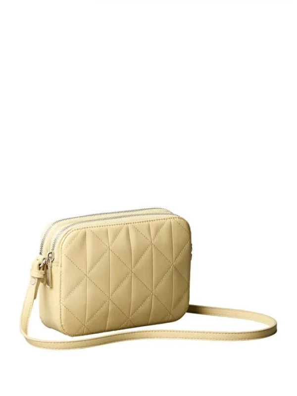 Calvin Klein Quılted Double Zıp Camera Bag SARI