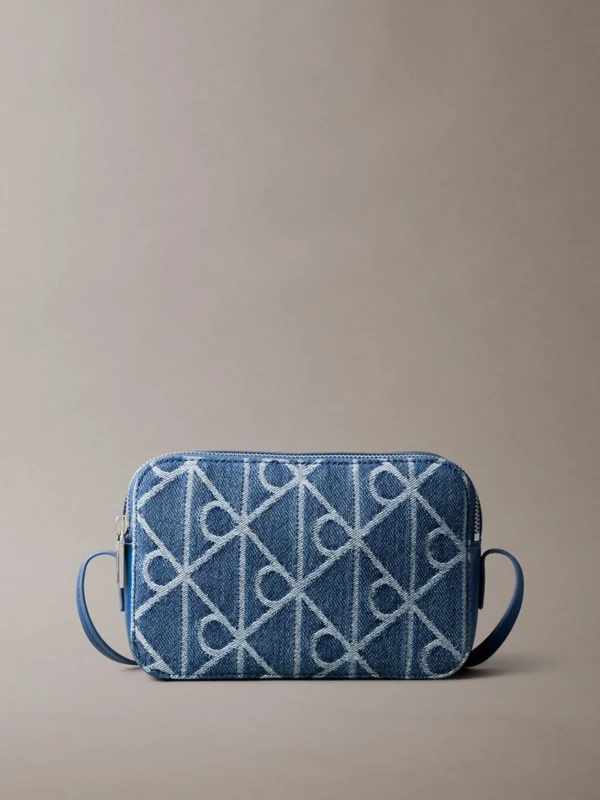 Calvin Klein Emblem Aop Denim Camera Bag DENİM