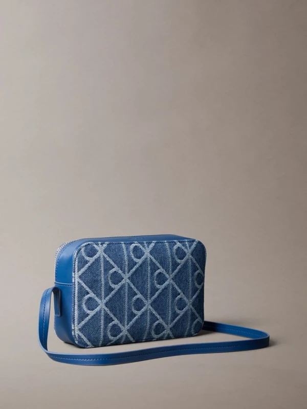 Calvin Klein Emblem Aop Denim Camera Bag DENİM
