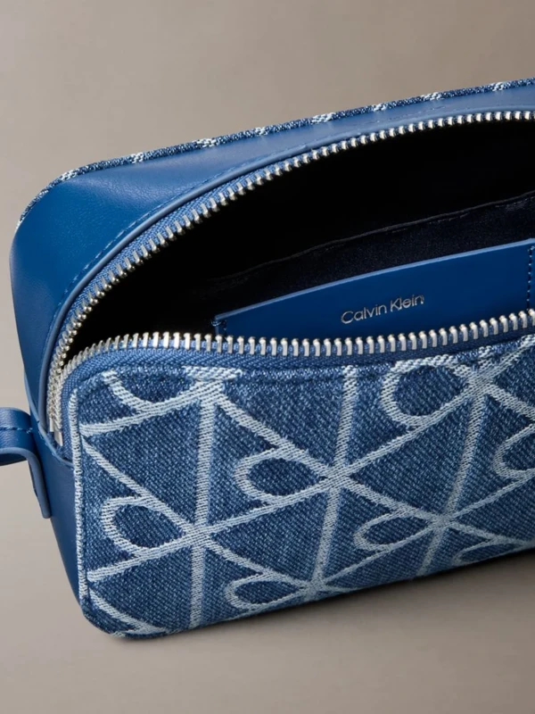 Calvin Klein Emblem Aop Denim Camera Bag DENİM