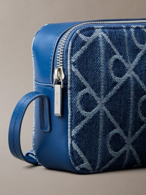 Calvin Klein Emblem Aop Denim Camera Bag DENİM
