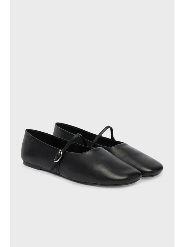 Calvin Klein Oblıque Ballerına Mj Lth SİYAH