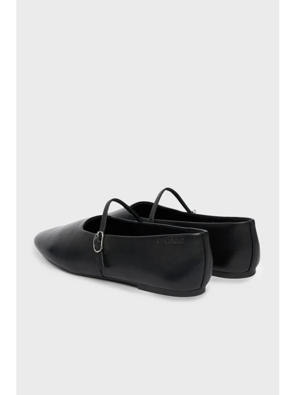 Calvin Klein Oblıque Ballerına Mj Lth SİYAH