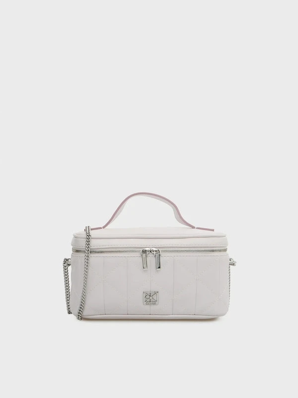 Calvin Klein Bal Quilted Beauty Case On Chain  LİLA