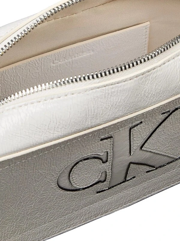 Calvin Klein Bold CK Outline Camera Bag BEYAZ