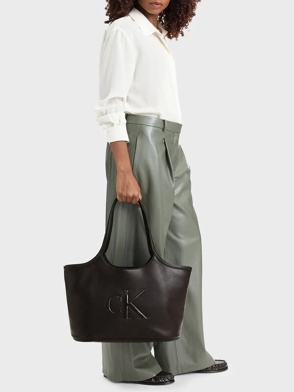 Calvin Klein Bold Ck Shopper KAHVE