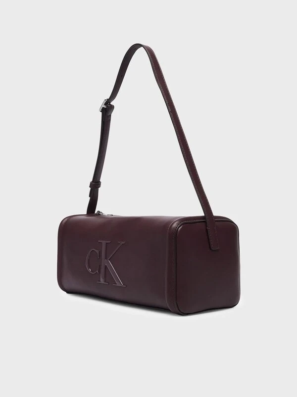 Calvin Klein Bold Ck Slouchy Shoulder Bag  BORDO