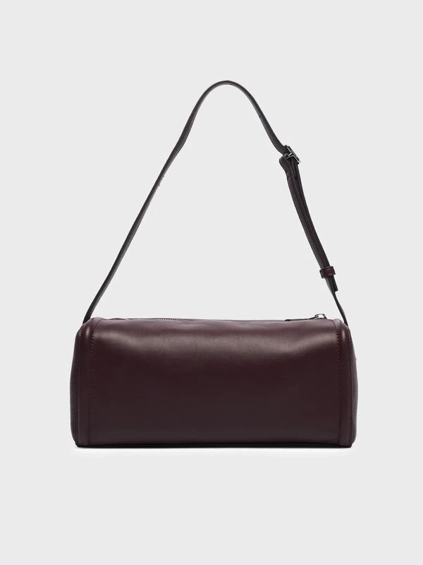 Calvin Klein Bold Ck Slouchy Shoulder Bag  BORDO