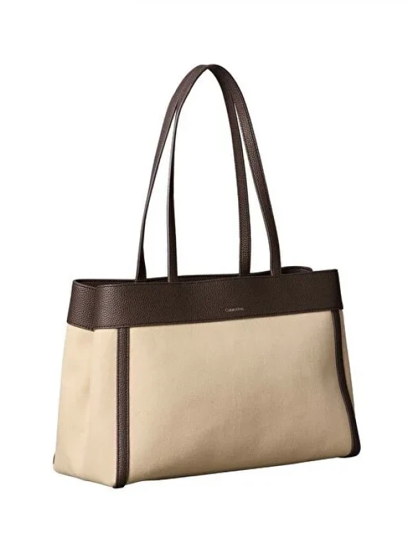 Calvin Klein Canvas Medium Tote KAHVE