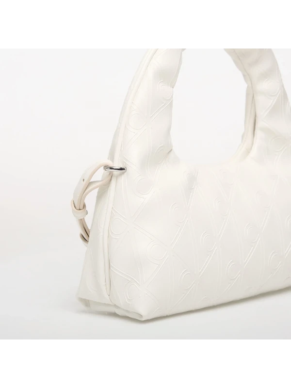 Calvin Klein Emblem Aop Puffer Bag BEYAZ