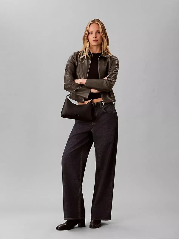 Calvin Klein Foil Logo Small Shoulder Bag SİYAH