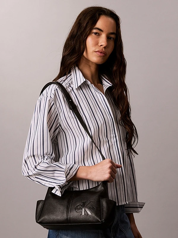 Calvin Klein Pockets Monologo Crossbody SİYAH